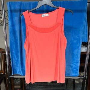 Cato Coral Sleeveless Tank Top